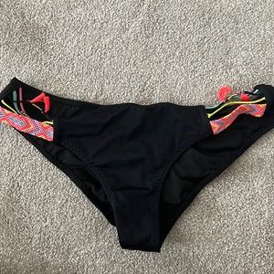 victoria secret ruched bikini bottom with fun side detailing